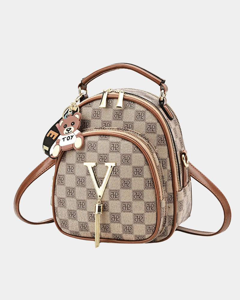 Mochila Vick com divisórias de couro