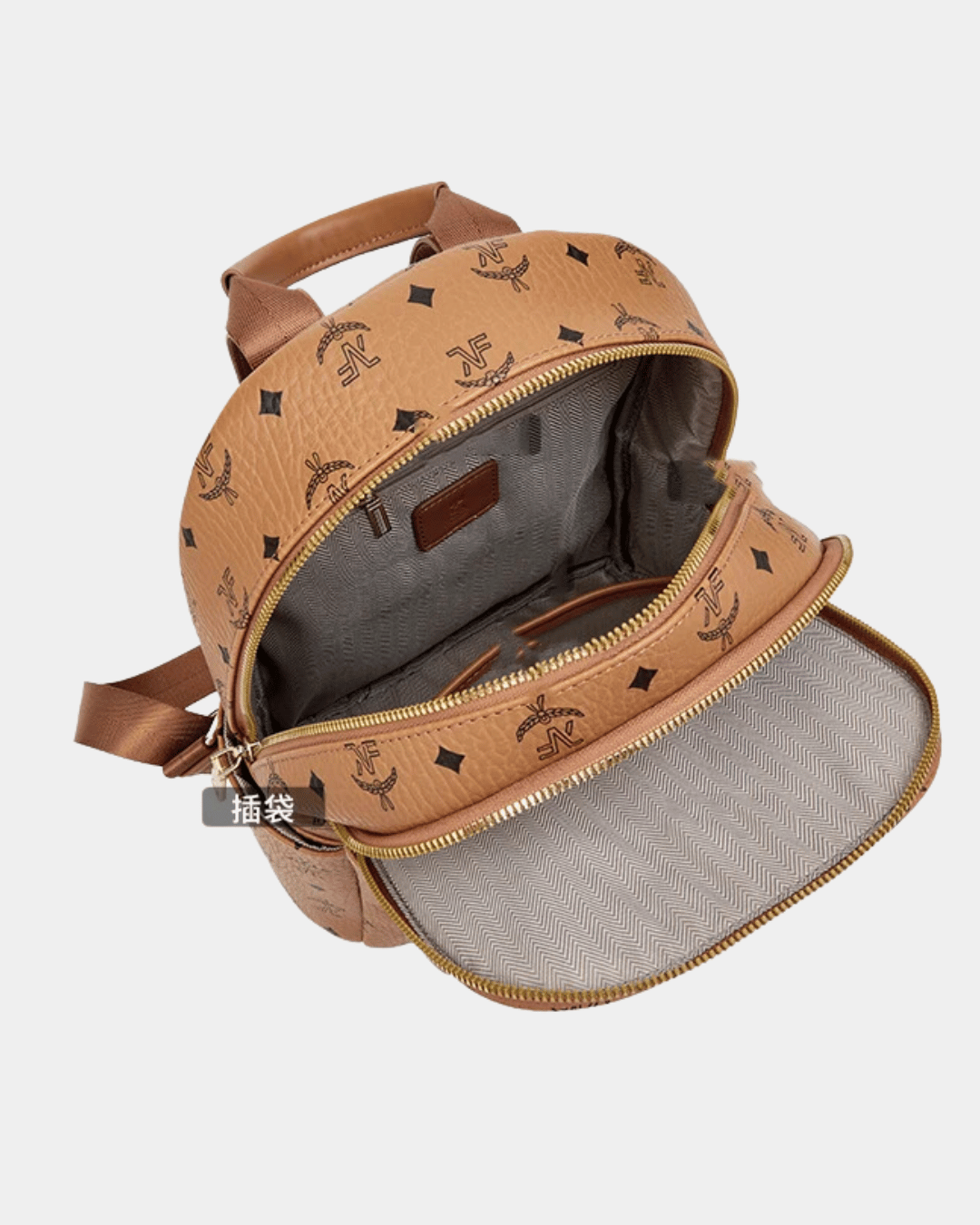 Mochila de couro Charlotte novo modelo 202