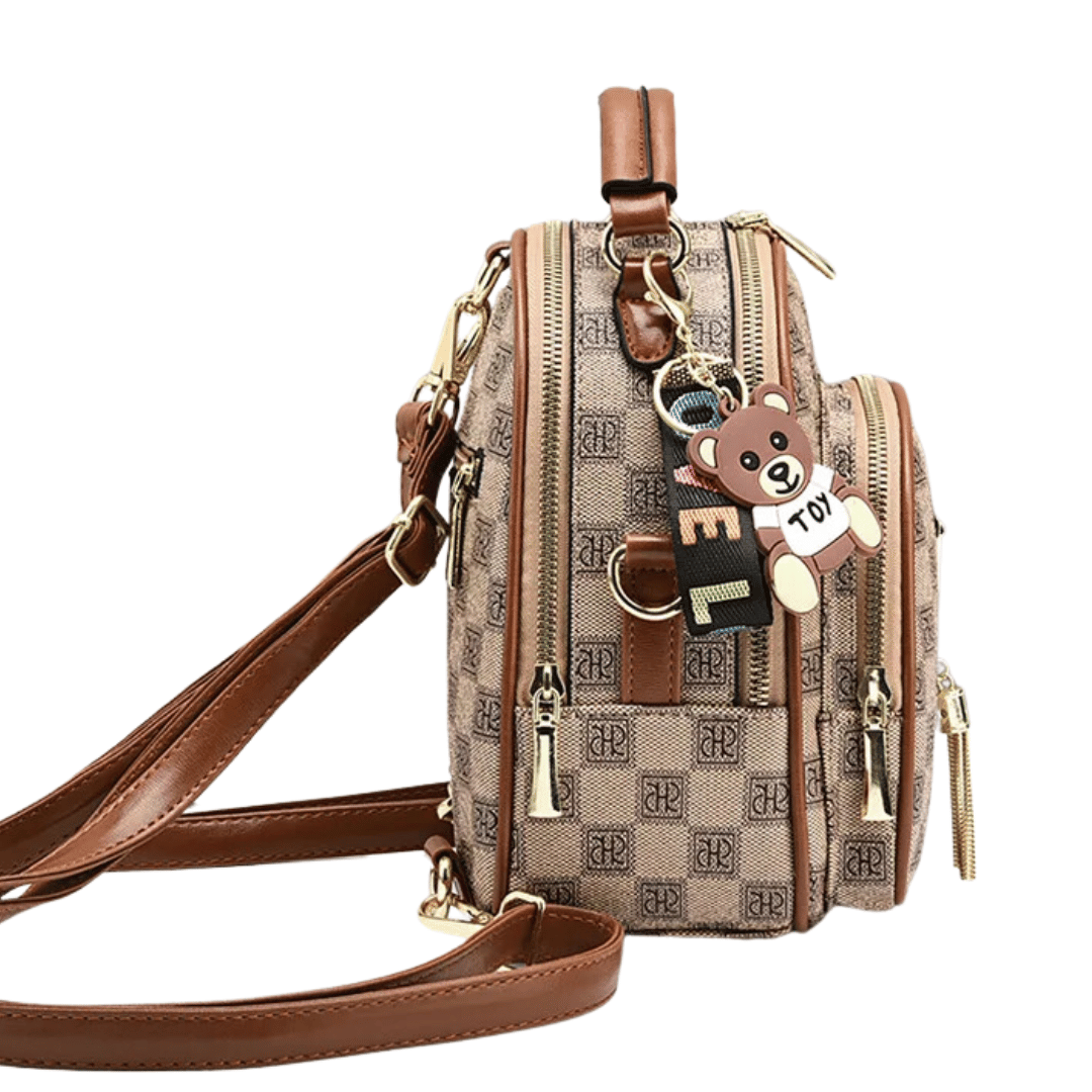 Mochila Vick com divisórias de couro