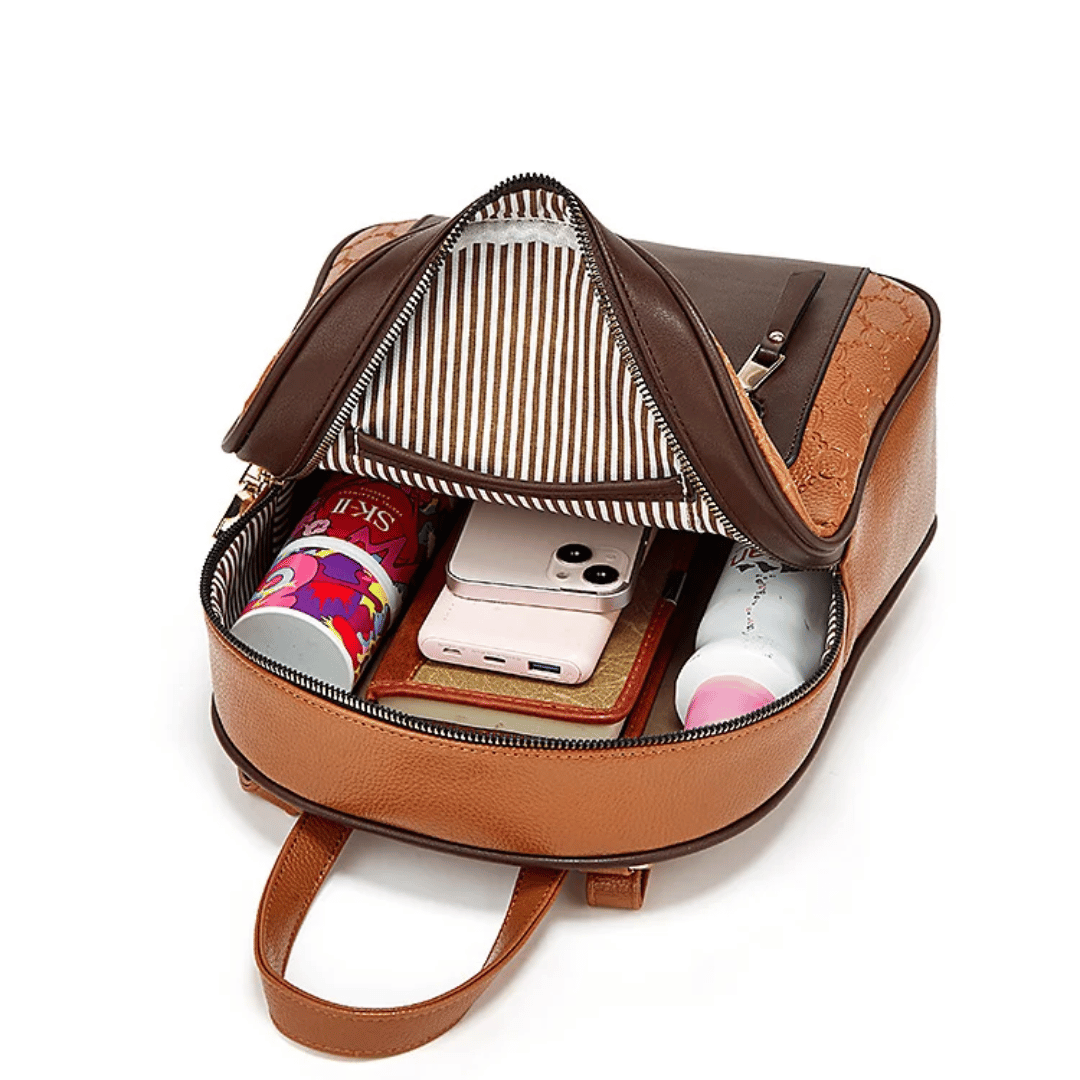 Kit mochila de couro Samira