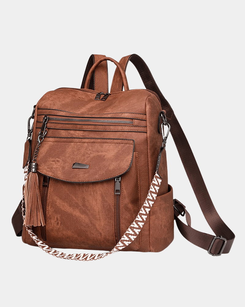 Mochila Sandy Vintage Couro, Nova Coleção 202