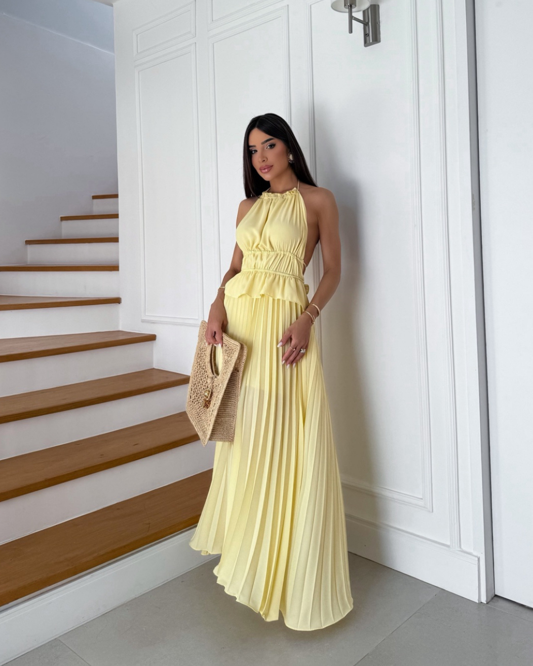Vestido longo Rayane costa nua
