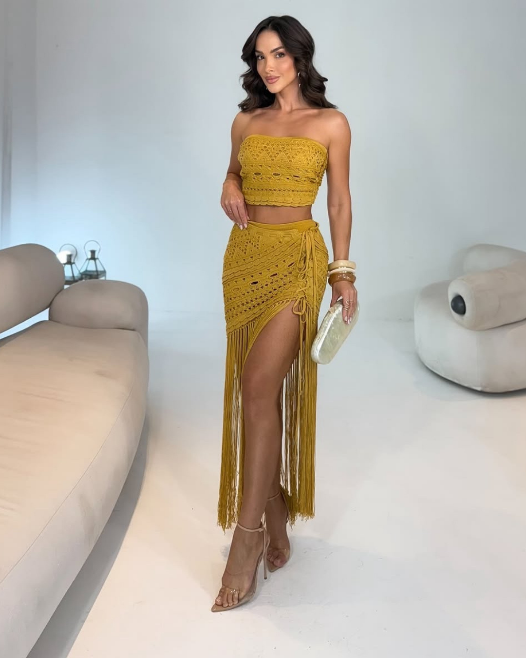 Conjunto Mirela tricot modal premium verão 2026