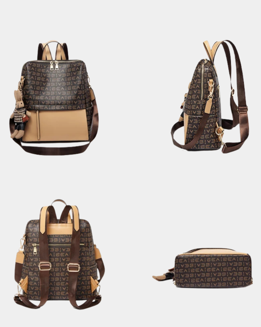 Mochila Amelia em couro genuíno original 2025