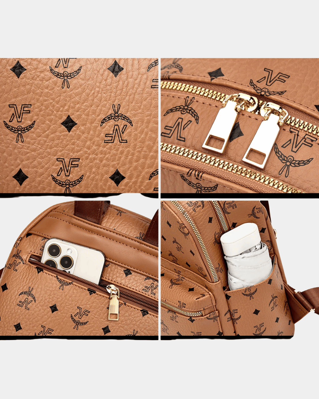 Mochila de couro Charlotte novo modelo 202