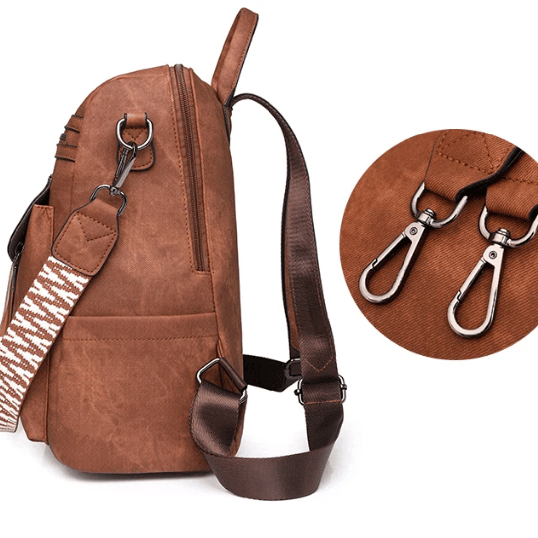 Mochila Sandy Vintage Couro, Nova Coleção 202