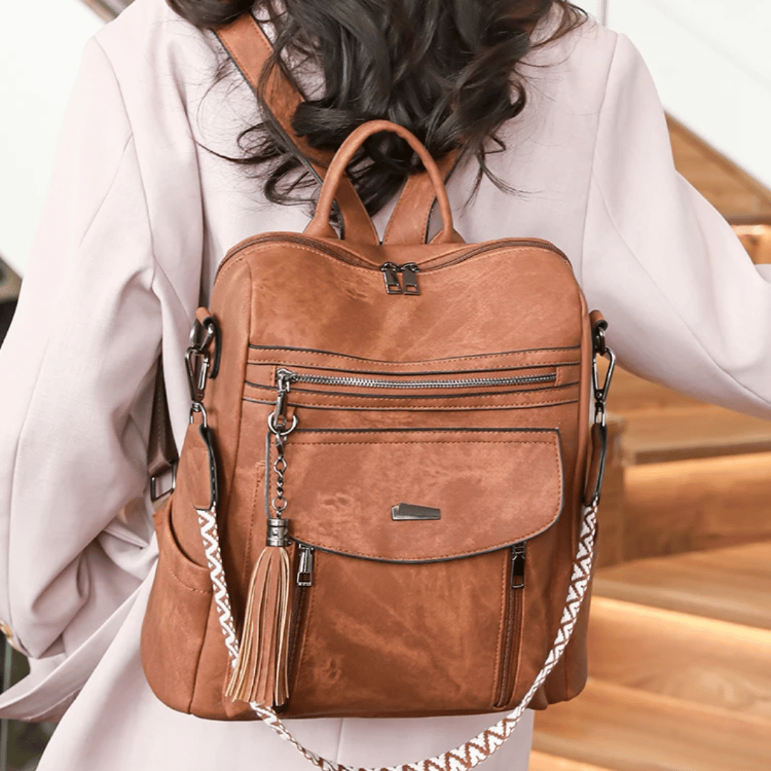 Mochila Sandy Vintage Couro, Nova Coleção 202