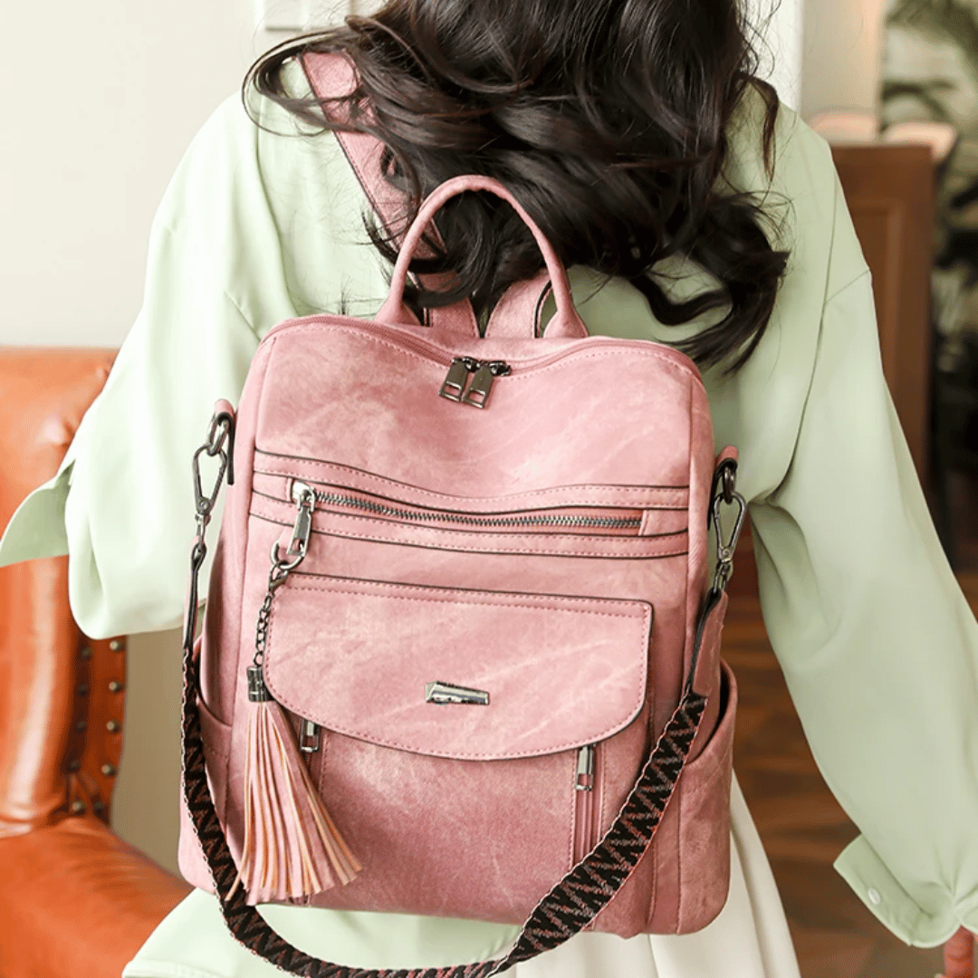 Mochila Sandy Vintage Couro, Nova Coleção 202