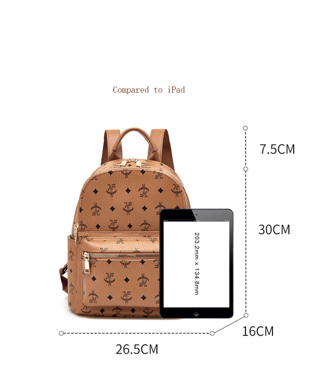 Mochila de couro Charlotte novo modelo 202