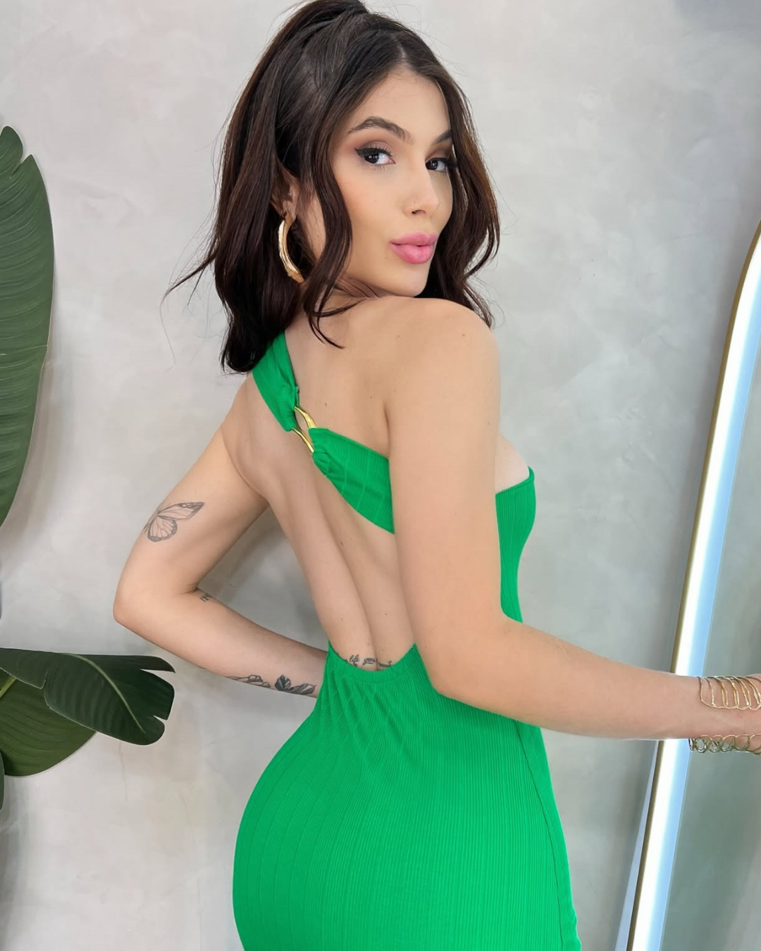 Vestido longo Carol em tecido canelado premium