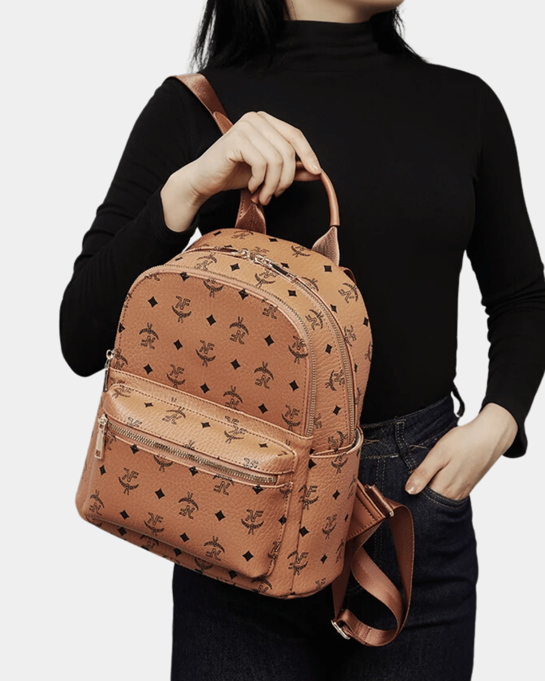 Mochila de couro Charlotte novo modelo 202