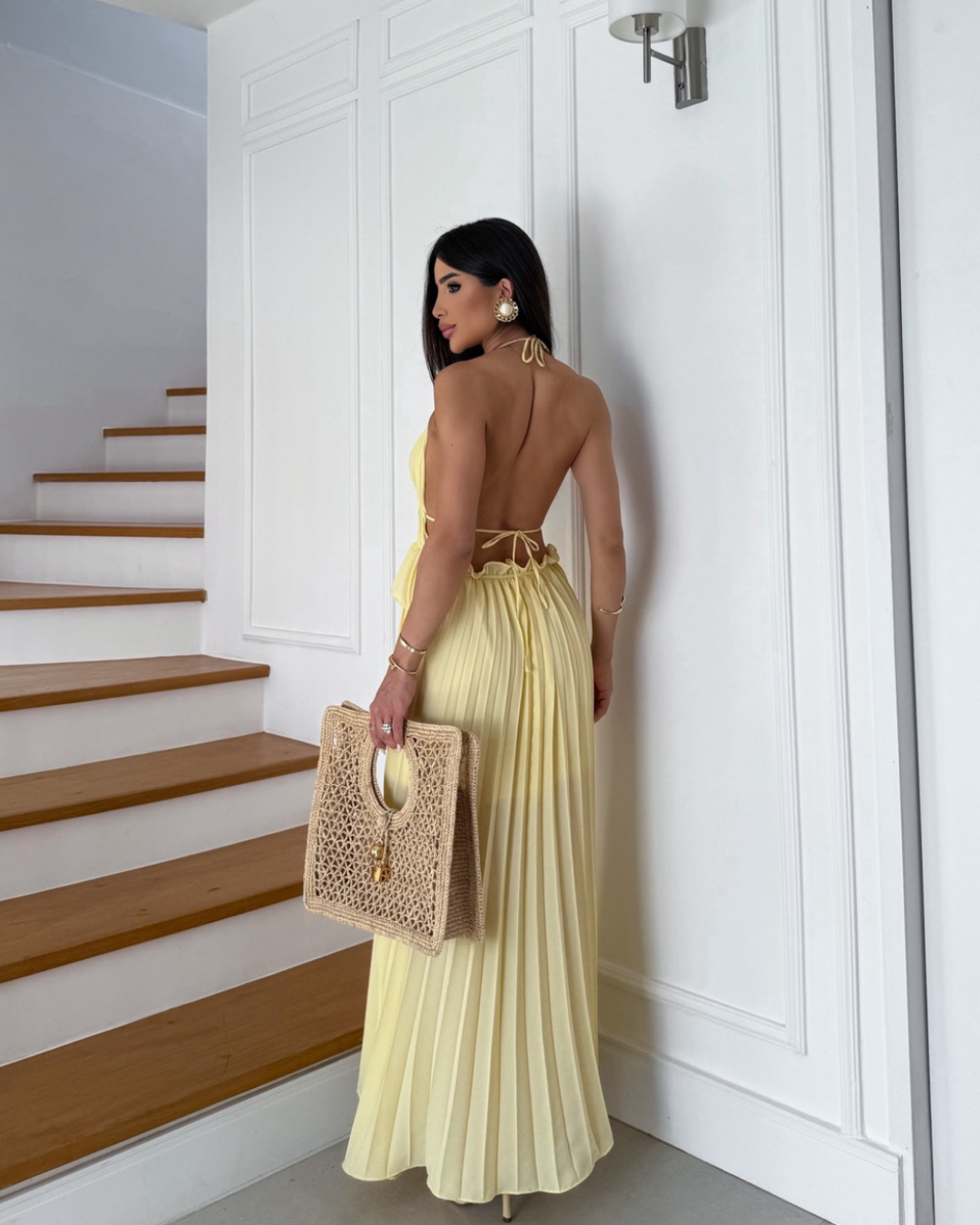 Vestido longo Rayane costa nua