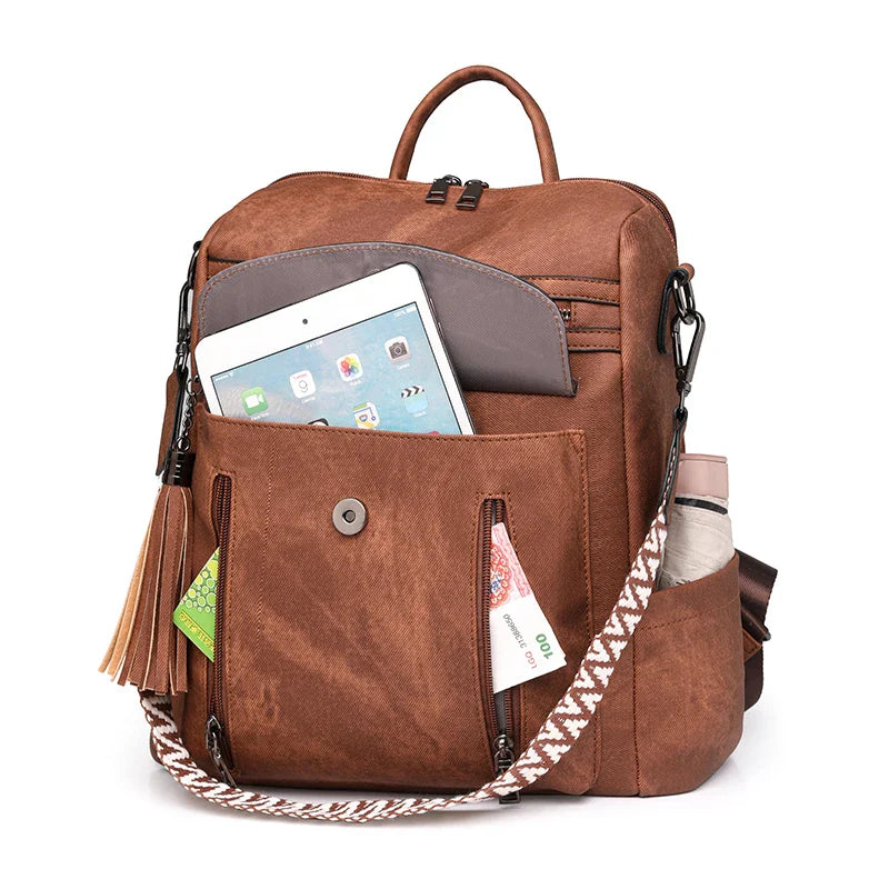 Mochila Sandy Vintage Couro, Nova Coleção 202