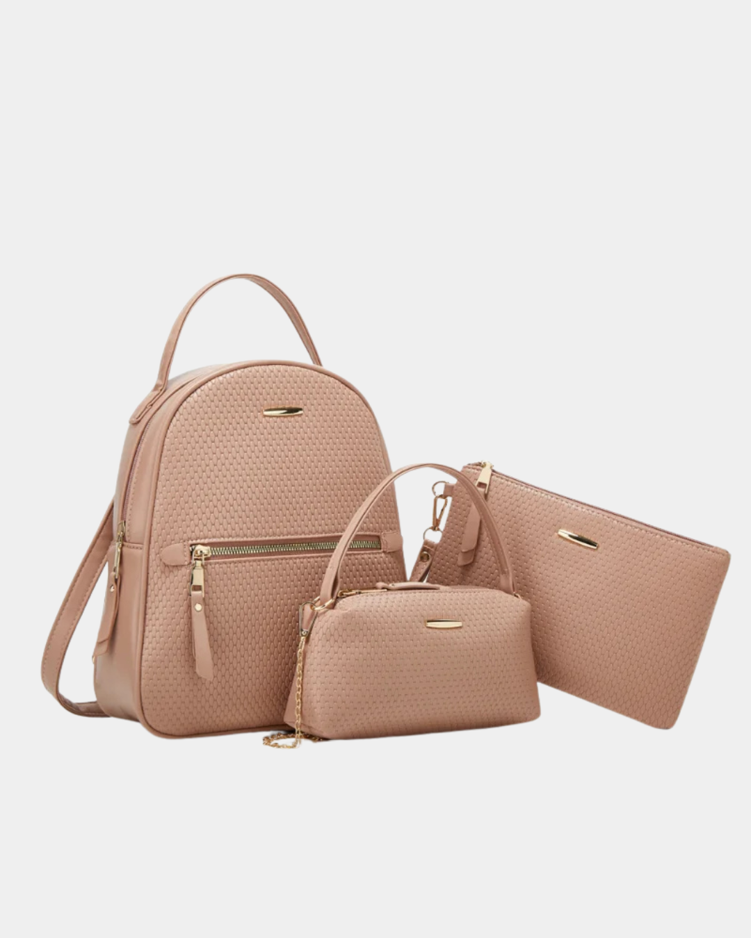 Kit mochila de couro Amanda Salles