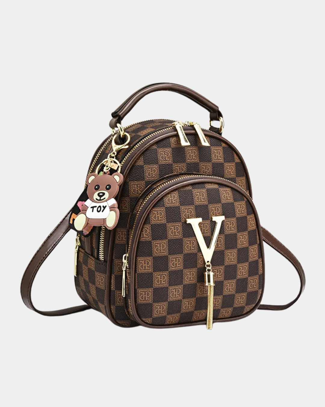 Mochila Vick com divisórias de couro